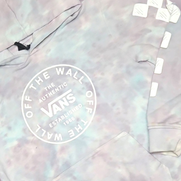 Vans Girls Tie-Dye Hoodie Purple Blue Size Small - Picture 2 of 5